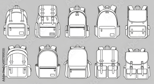 Collection of Backpack Designs - A Versatile Lineup for Every Adventure.