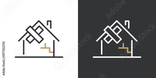 崩れかけた家のリフォームアイコン