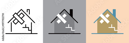 崩れかけた家のリフォームアイコン