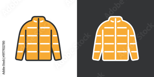 ダウンジャケットのシンプルなアイコン