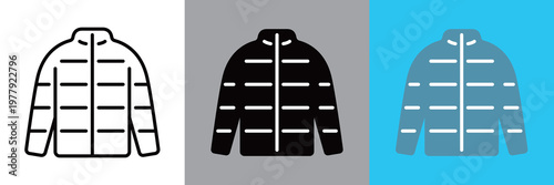 ダウンジャケットのシンプルなアイコン