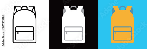 リュックのシンプルなアイコン