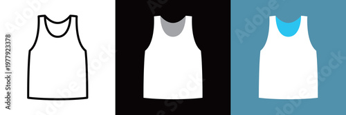 ランニングシャツのシンプルなアイコン