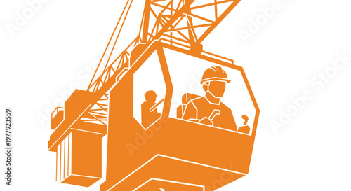 Crane Operator at Work Site.