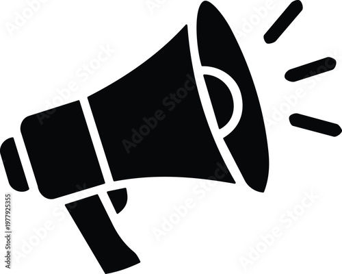 Fotografía Marketing icon with megaphone representing announcement and promotion