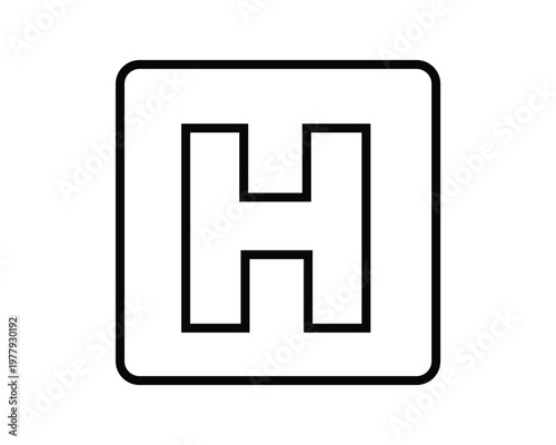 Hospital Sign, Medical Center, 🏥, 🏨, ⚕️, Clinic, Emergency Room, Health, Healthcare, Location, Building, Care, Facility, Medicine, Doctor, Surgery