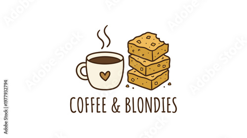 Cute Coffee Mug with Blondies and Text