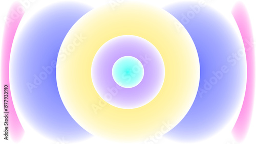 Soft glowing rings in pastel hues. Pastel gradients float gently in a dreamy space. Radiant colors radiate calm and serenity. Ideal for soothing backgrounds or digital art.