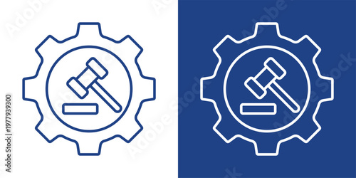 Corporate Governance Blue And White Icon Style Collection