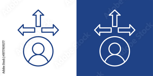 Clear Guidance Blue And White Icon Style Collection