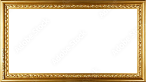 Marco Dorado Antiguo Premium Diseño Ornamental Metálico | Para Enmarcar Fotografía, Obra de Arte, Certificado, Diploma, Invitaciones, Bodas, etc.