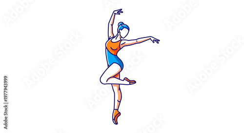 Ballet dancer in a graceful pose