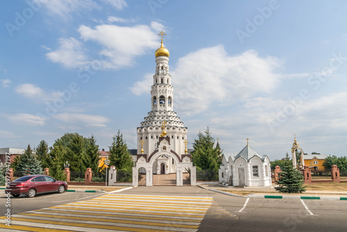 Christian chapel in Prokhorovka, Belgorod oblast of Russia, commemorating Russian soldiers died in Kursk tank battle during World War.
