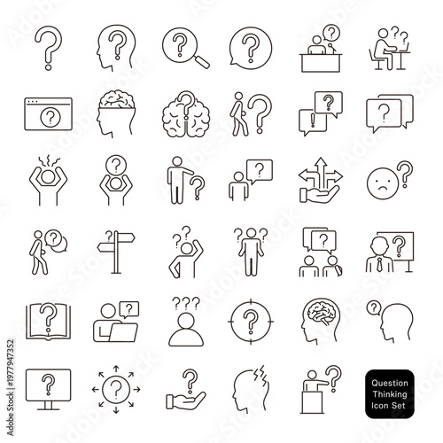 疑問・思考アイコンセット