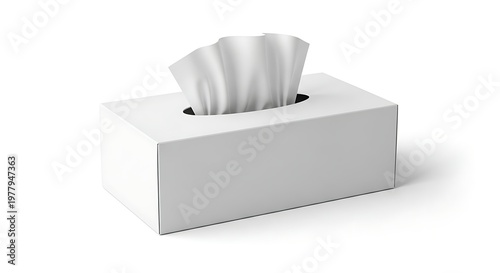 Minimalist white tissue box a clean and simple household essential for hygiene and convenience
