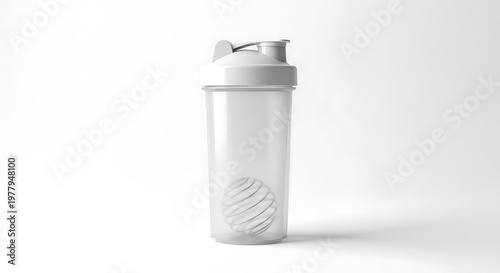 Minimalist water bottle presentation a sleek clear design for hydration on the go