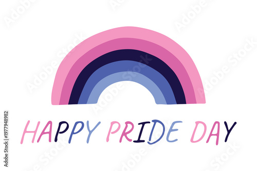 Colorful rainbow shape Omnisexual pride flag Happy pride day LGBTQIA community Pride Month Vector hand drawn doodle for posters, stickers, logo, cards