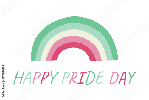 Colorful rainbow shape Abrosexual pride flag Happy pride day LGBTQIA community Pride Month Vector hand drawn doodle for posters, stickers, logo, cards