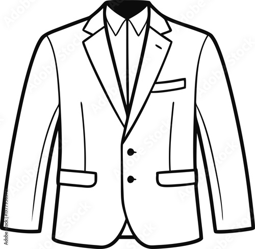 Konstfotografi Man suit jacket and shirt, formal wear, business attire, clothing outline