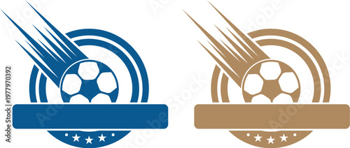 Dynamic Soccer Ball Motion Logo for Sports League Branding