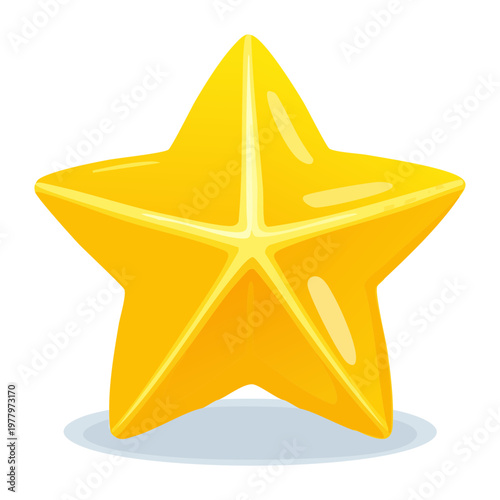 Sliced yellow starfruit for tropical cocktail garnish and healthy summer fruit plate design and marketing - Vector Illustration