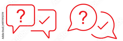 Comment question vector illustration icon set. flat and stroke style Collection. vectors graphic designs. information icon set. info button. info symbol flat style. Information icon collection. Info