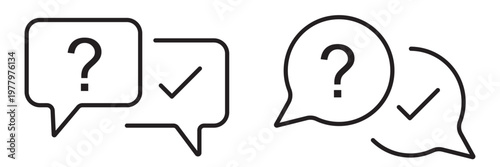 Comment question vector illustration icon set. flat and stroke style Collection. vectors graphic designs. information icon set. info button. info symbol flat style. Information icon collection. Info