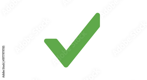 Green Check Mark Symbol Icon.