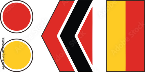 Minimalist belgium national flag and coat of arms belgium flag