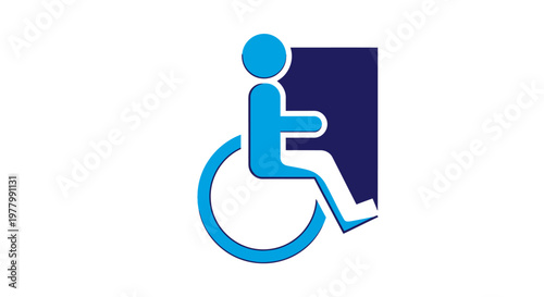Universal wheelchair access sign for accessibility and disabled persons.