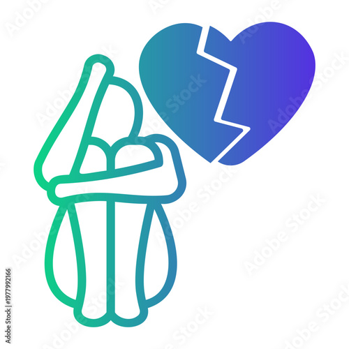 relationship Line Gradient Icon