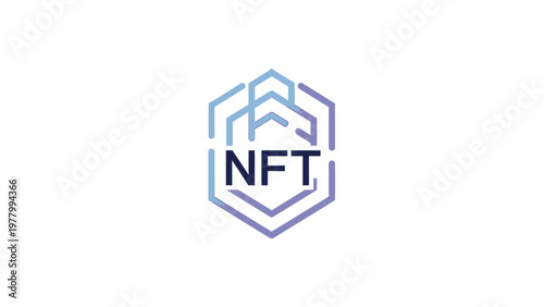 NFT Non Fungible Token Digital Art.