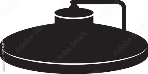 Industrial pendant ceiling lamp silhouette icon