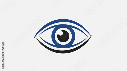Blue eye with black pupil icon.