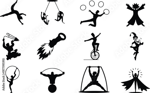 Circus Silhouette Icon Carnival Tent Outline Design