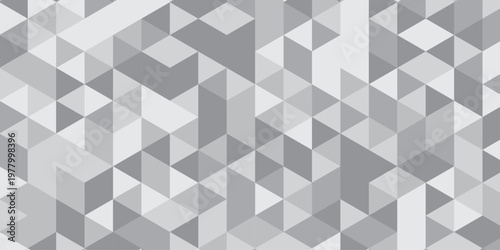 Geometric origami white, gray square cube triangulated random cube low polygon triangle textile abstract corporate creative design.