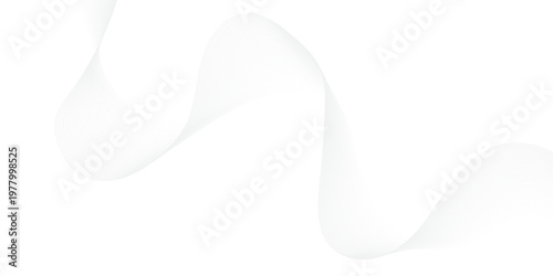 Dynamic minimal smoke sound line. Abstract glowing white blend line smooth flow soundwave curve energy gradient vector futuristic digital outline line science design.