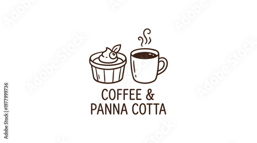 Coffee and Panna Cotta Logo Design