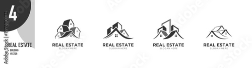 House and Real Estate Logo Collection – Modern Property Vector Icon Set