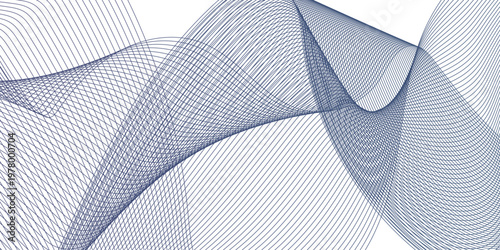 Abstract blue blend line technology business waves flow background. minimal paper grid web smooth line. digital vector web soundwave pattern texture.