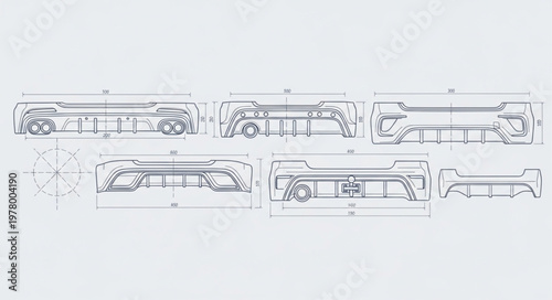 Architectural drawings of stadium designs and blueprints.