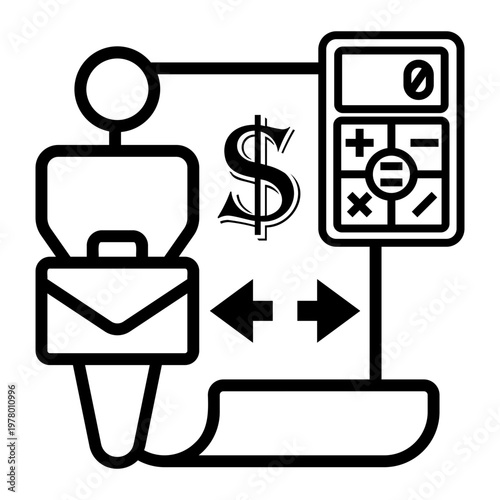 accountant Line Icon
