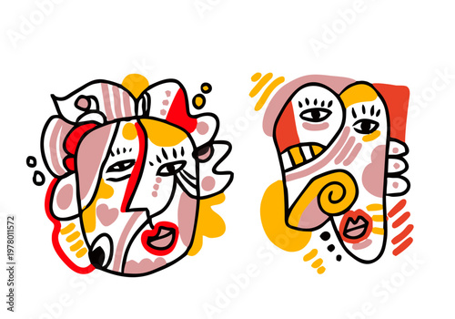 A collection of striking contemporary abstract portraits