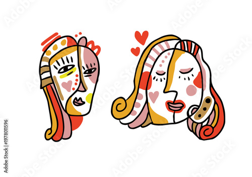 A collection of striking contemporary abstract portraits