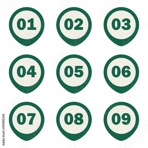 イラスト素材：ポイント,矢印,マーク,数字,付箋,注目,注意,重要