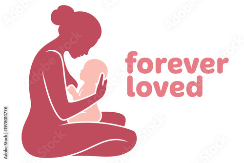 A mother tenderly holding her baby in a loving embrace forever.