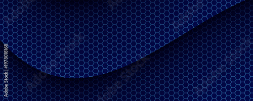 Luxury Blue Hexagon Pattern. Elegant Blue Honeycomb Structure. Perfect for branding, corporate backgrounds, presentations