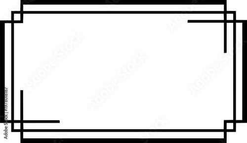 Vintage postage stamp frame with perforated edges