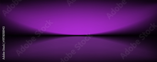 Abstract gradient podium background. Violet, purple and lilac empty 3d studio backdrop. Clean scene for product presentation mockup template. Vector illustration.