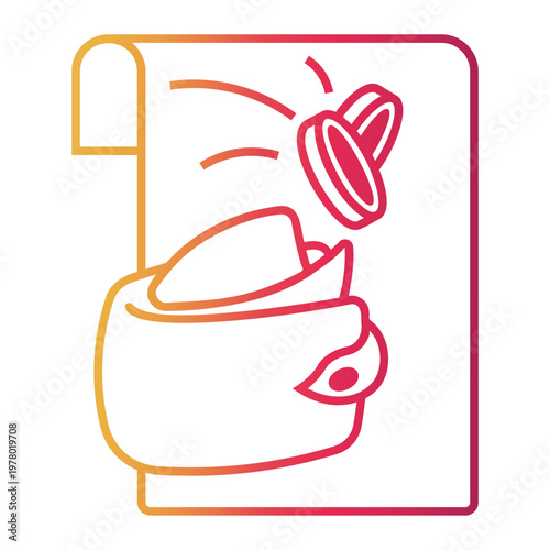 expense Line Gradient Icon